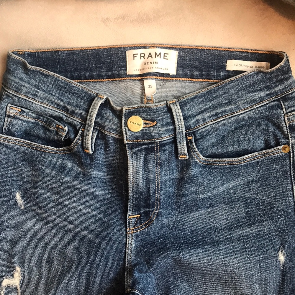FRAME Denim Le Skinny De Jeanne jeans SIZE 25 - Picture 2 of 8